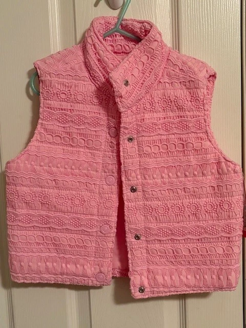 Chaleco sin mangas con encaje rosa Xhilaration para niñas, mediano 7/8, nuevo con etiquetas Foto 2 de 3