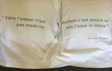 2 Romantic French pillowcases 30  square 100 cotton NEW