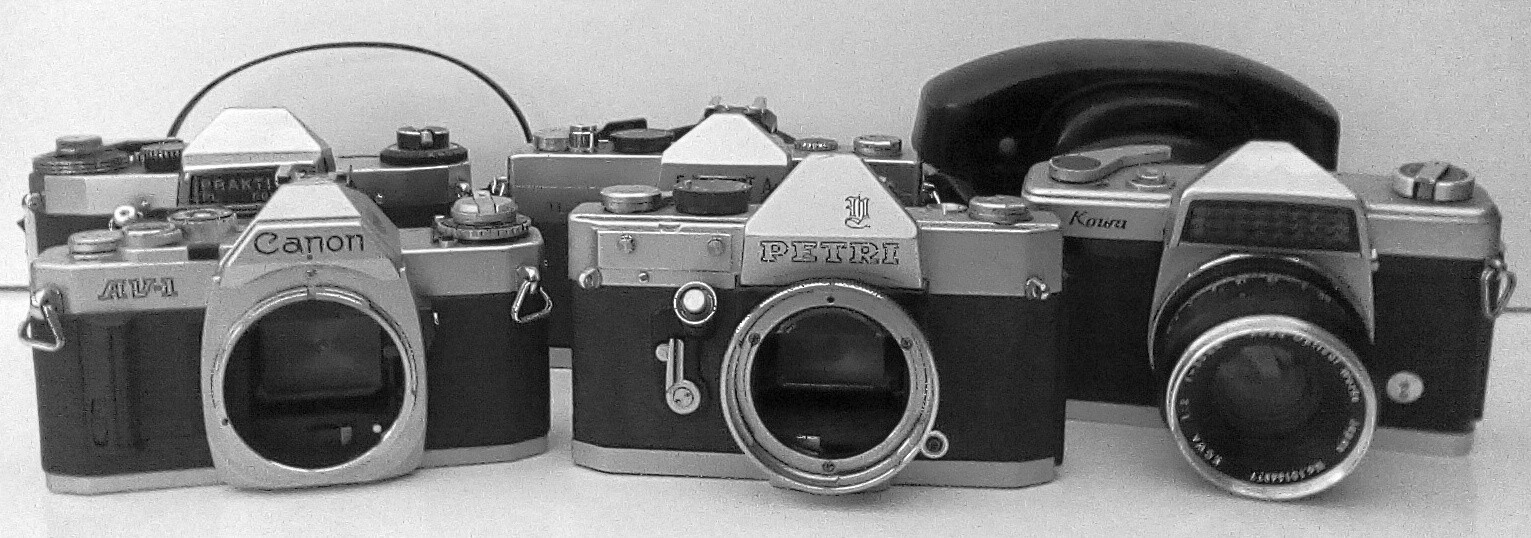 Five SLR Film Cameras. All with Issues. Please see Description. eBay