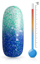 Jolifin LAVENI Shellac - Thermo royal blue-ocean Glitter 12ml #S1056