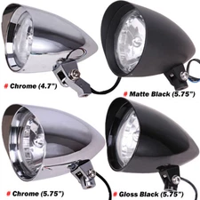 Front Motorcycle Bullet Tri Bar Headlight For Harley Chopper Bobber Dyna Softail