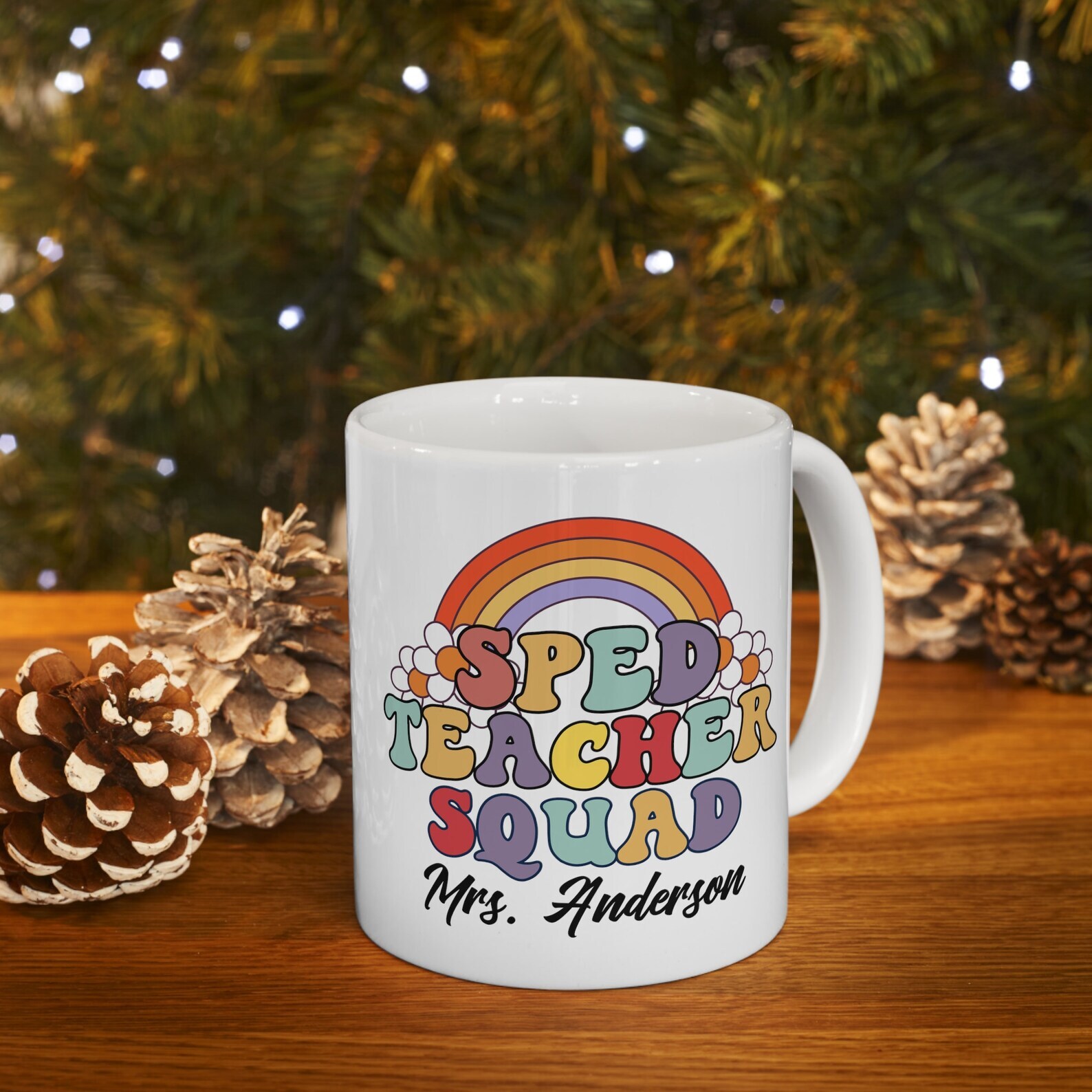 Personalized Special Ed Teacher Team Squad Mug Custom Teacher Gifts Thank You