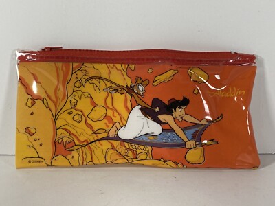 Vintage Disney Aladdin Pencil Case Bag Abu Magic Carpet 1992