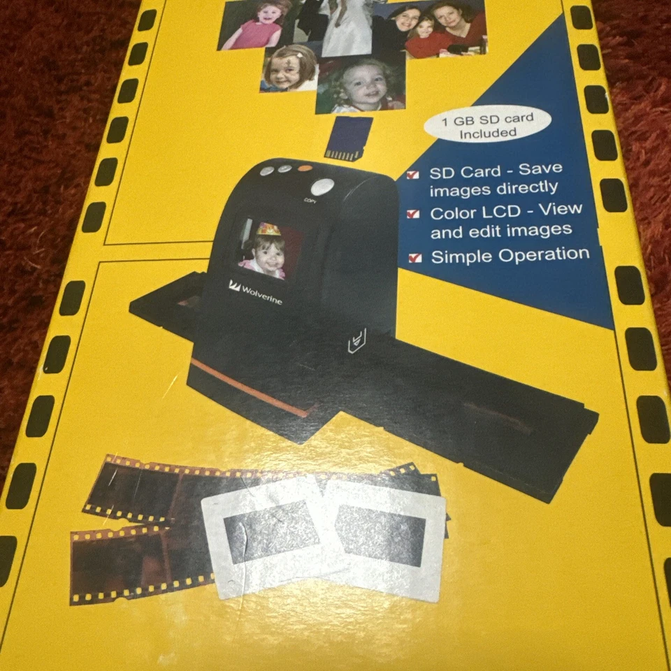 Wolverine F2D 35mm Film to Digital Converter Scanner NEW - w/ 1GB SD Card - Image 2 of 4