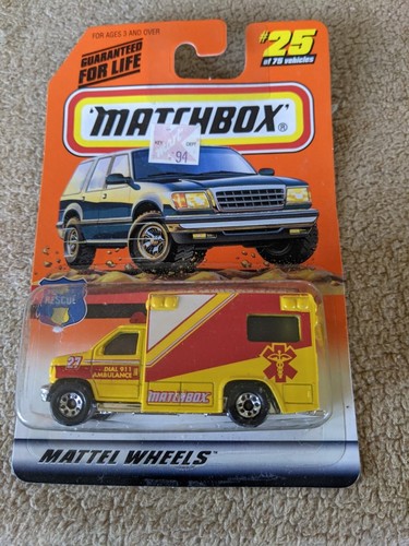 Ford Ambulance to the Rescue Series Matchbox 1997 #25/75 envío gratuito a Estados Unidos - Imagen 2 de 5