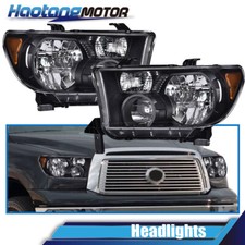 Fit For 2007-2013 Toyota Tundra 2008-2017 Sequoia Black Headlights Lamps Lh Rh Fit For 2007-2013 Toyota Tundra 2008-2017 Sequoia Black Headlights Lamps Lh Rh