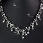 18k white gold gf made with SWAROVSKI crystal pendant party wedding necklace