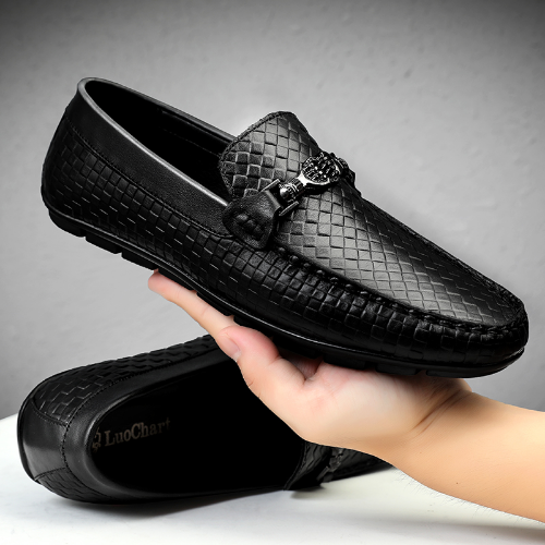 Genuine Leather Men Shoes Mens Loafers Moccasins Slip on Male