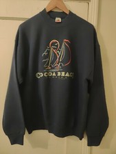 VINTAGE SWEATSHIRT MENS XL BLUE MADE IN USA COCOA BEACH FLA SAILING SINGLE STIT