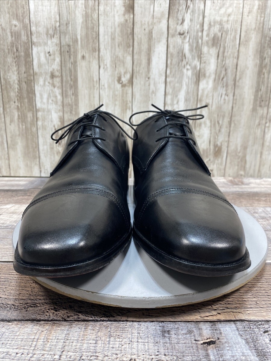 Tasso Elba Mens Dress Shoes Black Leather Derby Size 10.5 D  display picture 1