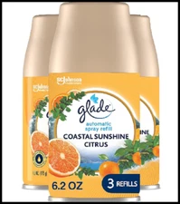 Glade Automatic Spray Refill, Air Freshener for Home and Bathroom, Coastal Sunsh