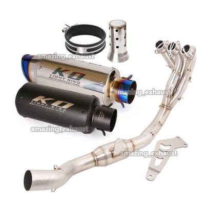 For Yamaha MT09 FZ09 2020-2023 Exhaust System Header Link Pipe 51mm Muffler Tips
