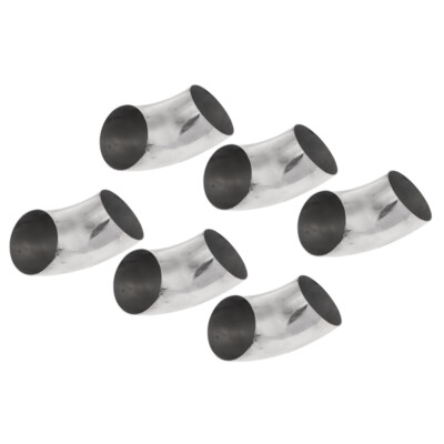 6x Edelstahl 90 Grad Bogen 63 mm Winkel Auspuff Rohr Blende Kit 2,5 Zoll