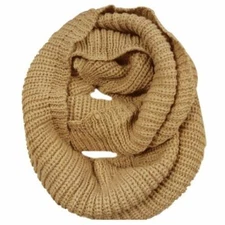 Wrapables Thick Knitted Winter Warm Infinity Scarf, Khaki