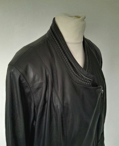 ELIE TAHARI - Soft REAL LEATHER Jacket BLACK Size 3X 26/28 - Picture 6 of 15