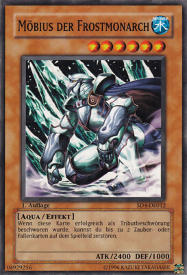 YU-GI-OH, MÖBIUS DER FROSTMONARCH, C, SD4-DE012, 1. Auflage