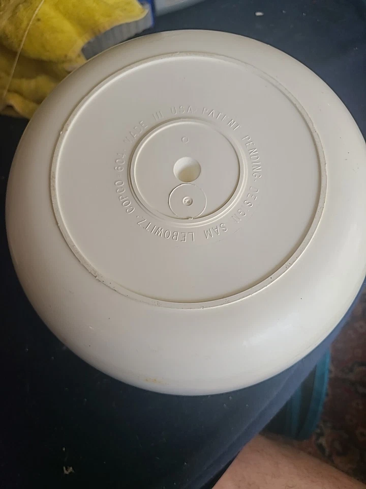 Spinner de ensalada vintage Copco diseño 604: Sam Lebowitz EE. UU. utensilios de cocina blanco Foto 3 de 4