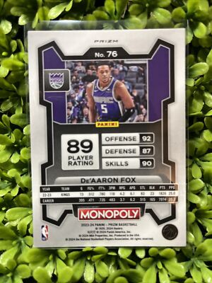 NBA Prizm De’Aaron Fox RC silver PSA10 2023-24 PANINI PRIZM DE'AARON FOX #76 SILVER PRIZM KINGS NBA | eBay