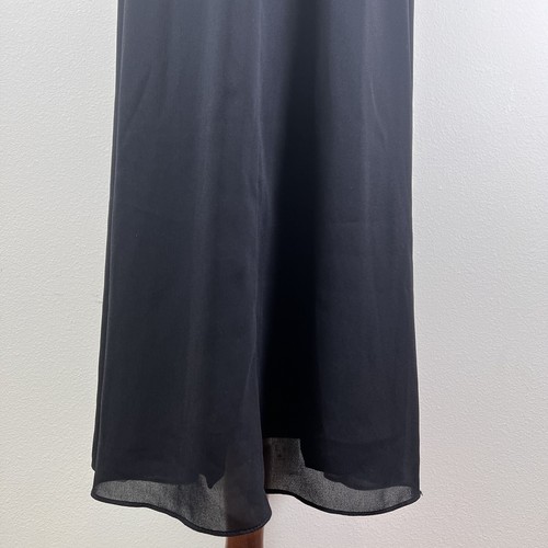 Vintage Y2k/90s Midi Dress Black Size Large Gold Embroidery Bow Detail Tank - Picture 12 of 17