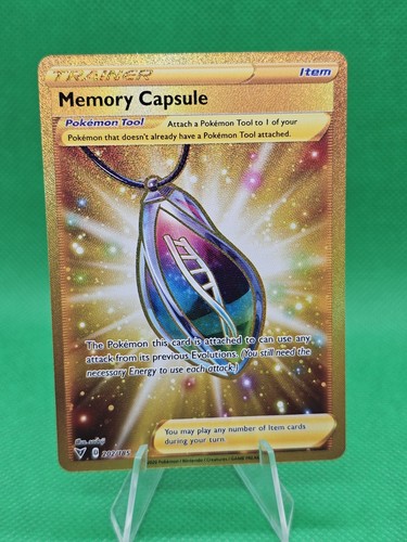 Pokemon Memory Capsule 202/185 Vivid Voltage Gold Secret Rare Full Art Holo - Picture 1 of 2