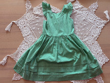 NWT Ralph Lauren Dress Girls Size 6X Gingham Green Kids Lined Spring Ruffle