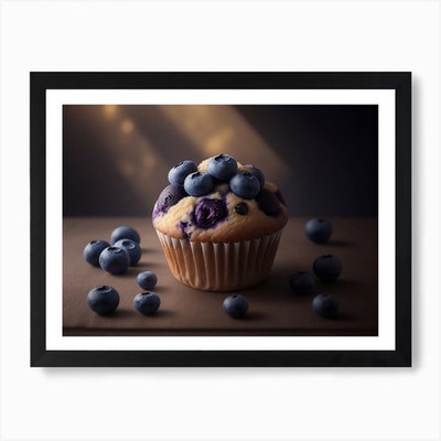 Blueberry Muffin Art Print Framed Wall Art Poster Canvas Print Picture