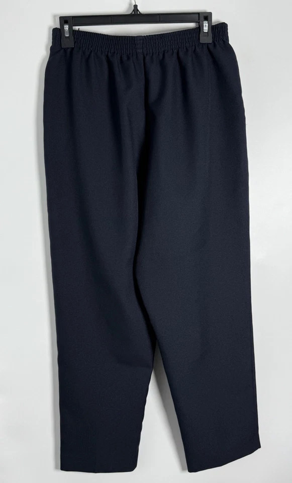 Calça Donnkenny Petite 16cv azul marinho elástica cintura ajuste clássico poli - Imagem 2 de 4