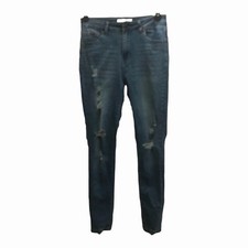 Pantalones de mezclilla CYCLON Juniors desgastados elásticos azules talla 13 bolsillos ajustados para las piernas