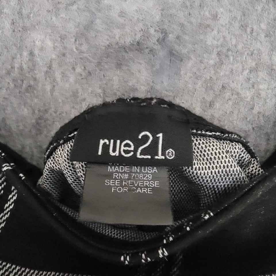 Vestido rue21 para mujer XL negro a cuadros ceñido al cuerpo mini sin mangas abertura lateral hecho en EE. UU. Foto 3 de 4