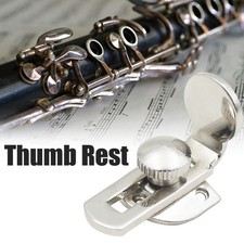 Plated Brass Thumb Rest for Clarinet Woodwind Instrument with Screws