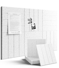 Large Felt Bulletin Board 48" x 36" Cork Board Alternative - 6 Pack with 40 S...