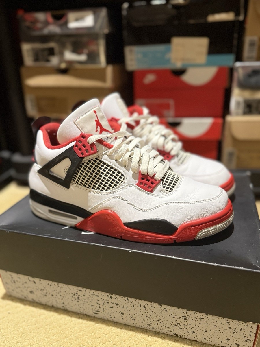 2020 Air Jordan 4 Retro Fire Red Size 10 OG Box Great Condition | eBay
