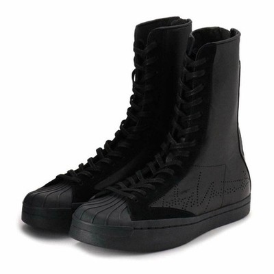 Y-3 Adidas Yohji Yamamoto SS SK8MEGAHIGH Black Leather Boots 26cm US8