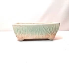 Vintage McCoy Pinecone Rectangular Planter Pale Green