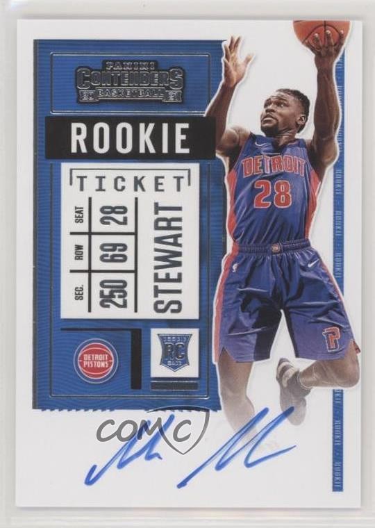 2020 Panini Contenders Ticket Variation Isaiah Stewart #121 Rookie Auto RC h4j