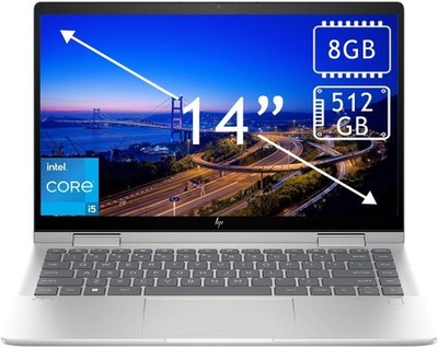 HP Envy x360 2-in-1 14'' FHD IPS Touch Laptop, Intel Core 5 120U, 8GB RAM, 512GB