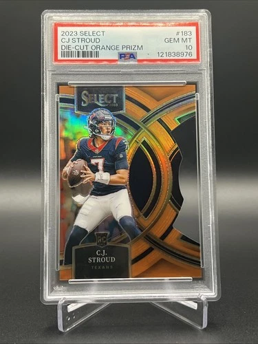 CJ Stroud 2023 Panini Select Rookie #183 PSA 10 Die-Cut Orange Prizm /399