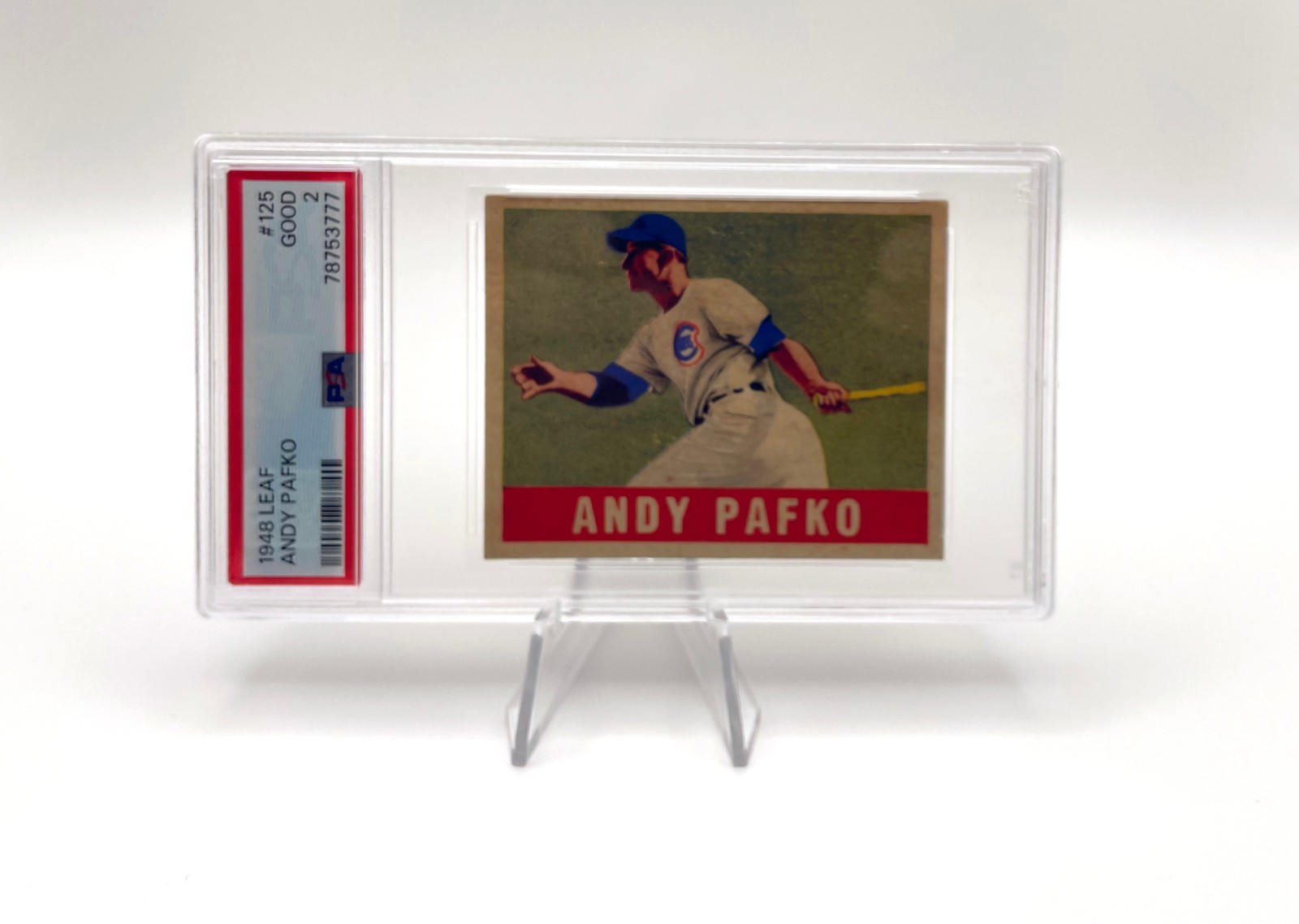 ANDY PAFKO 1948 Leaf #125 RC Rookie Chicago Cubs Outfielder PSA 2 GOOD