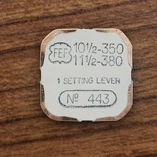 FEF Setting Lever #443 For Models 350 & 380 NOS Sealed Watch Parts For Repair