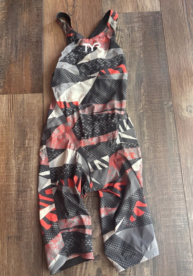 Traje de baño TYR Avictor Prelude espalda abierta piel de rodilla traje de baño 26 competición natación Foto 2 de 4