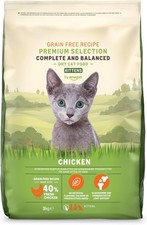 Grainfree Dry Cat Food for Kittens with Fresh Chicken - 3kg Hypoallergenic 4.58 per kilo