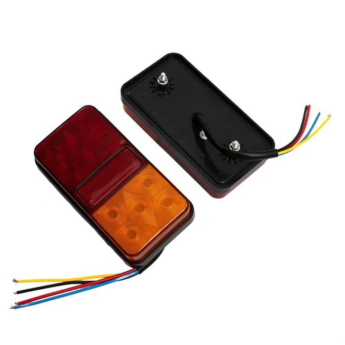 2pcs Tail Light 12V LED Rear Brake Light Turn Signal Indicator Truck Trailers - Picture 16 of 24