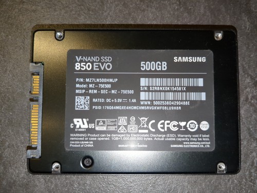 Samsung 850 EVO 500GB 2,5 Zoll SATA Interne SSD MZ-75E500 gebraucht