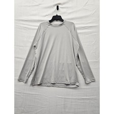 All in Motion Mens XL Long Sleeve Quick Dry Performance T-Shirt Light Gray NEW