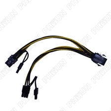 10Pcs PCI Express 6 Pin to Dual 8 Pin 6 2 Pin GPU Video Card Power Cable 18AWG