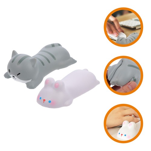 2 Pcs Cartoon Animal Mouse Pad Büro Zubehör Handgelenk Ruhen - Bild 5 von 12