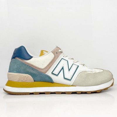 New Balance Womens 574 WL574JCC White Running Shoes Sneakers Size
