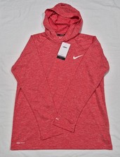 NIKE Mens Essential Hydroguard Swim Long Sleeve Hoodie UPF 40 NESSB669-614 Red