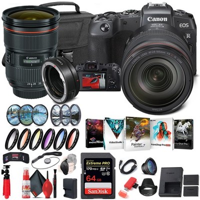 Canon EOS RP Mirrorless Camera with 24-105mm Lens (3380C012) + Canon EF Graphic