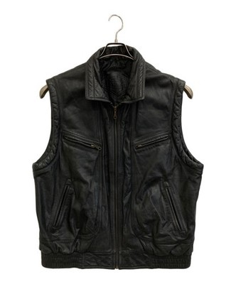 echtes leder PRINCE Leather vest Size: 56 Men Black